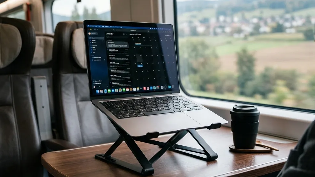 【新幹線出張】極薄のMOFT Zで「首が死ぬ低いテーブル」を快適なマイ書斎に変える