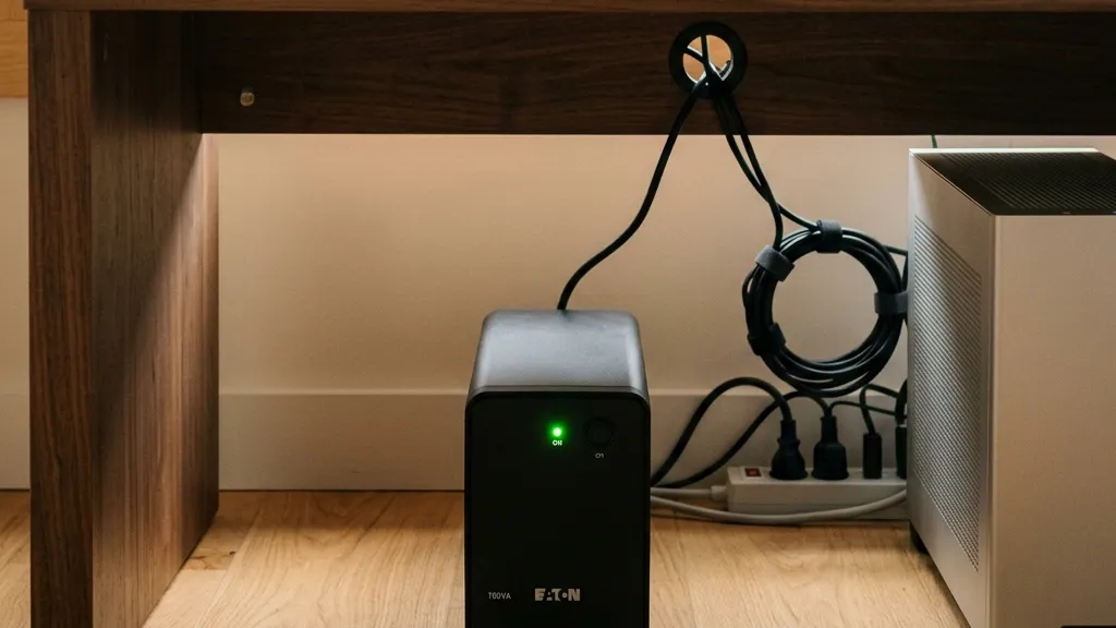 【AI自動化の命綱】家族のブレーカー落としや停電からPCとデータを死守する「オムロン 無停電電源装置 BY50S」