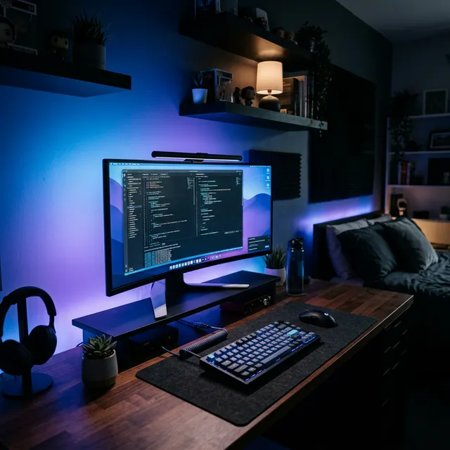 【デスクがおしゃれ化】貼るだけで極上空間になる「スマートLEDテープライト」