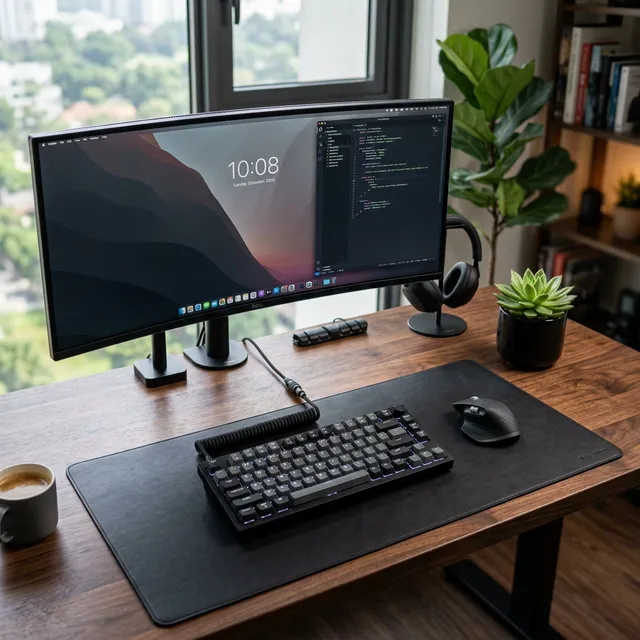 カフェが「自分だけの書斎」に変わる。展開するだけのOrbitkeyポータブルデスクマットのアイキャッチ画像