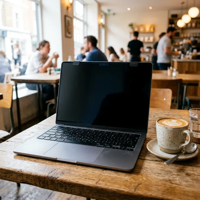 カフェでの視線ストレスが消滅！一瞬で脱着できる「マグネット式覗き見防止フィルター」