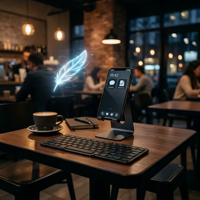 重いPCから解放！カフェ・出張での作業を快適にする折りたたみキーボード