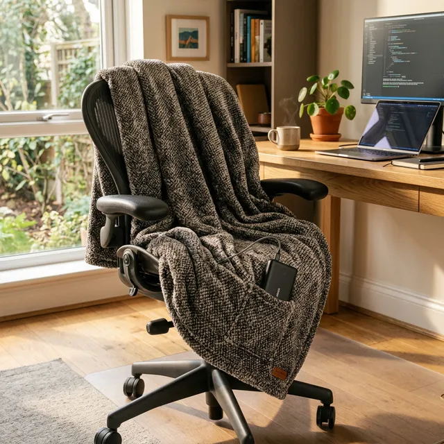 足元の冷えとおさらば！丸洗いできるUSBヒーター付きブランケットのアイキャッチ画像