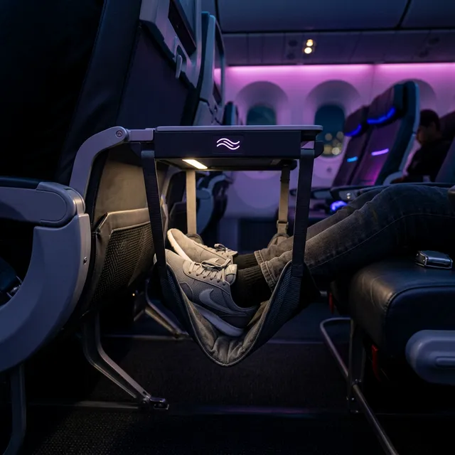 飛行機のフットレストおすすめ！エコノミー席が劇的に快適になる魔法のアイテムのアイキャッチ画像