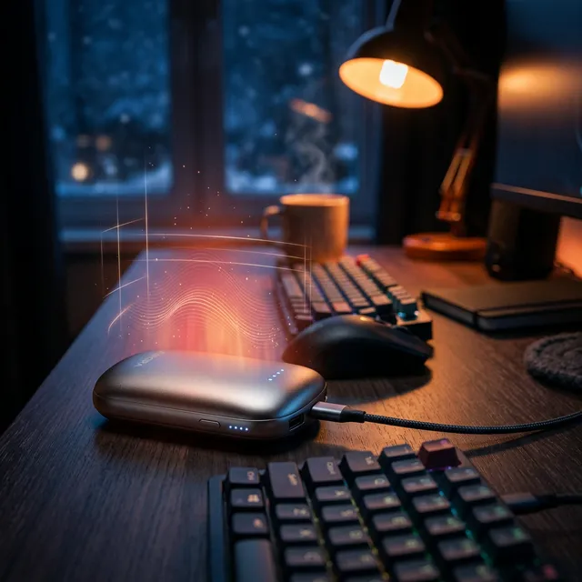 【冬の寒さから数秒で生生還】真っ二つに割れる「シェアできる充電式カイロ」が革命的