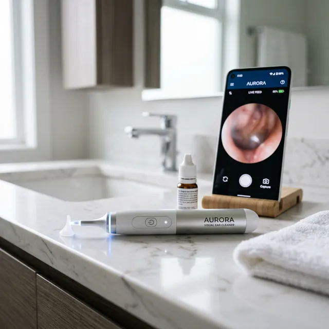 スマホで耳の奥が丸見えに！AI温度制御搭載「超高画素カメラ付きスマート耳かき」