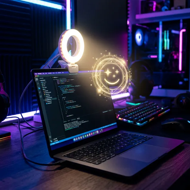 【Web会議の暗い顔とお別れ】モニターに挟むだけ！「クリップ式LEDリングライト」で第一印象が劇変