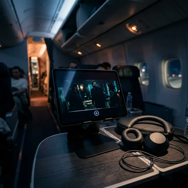 機内で映画に没入！首の痛みを防ぐ最強の折りたたみタブレットスタンド