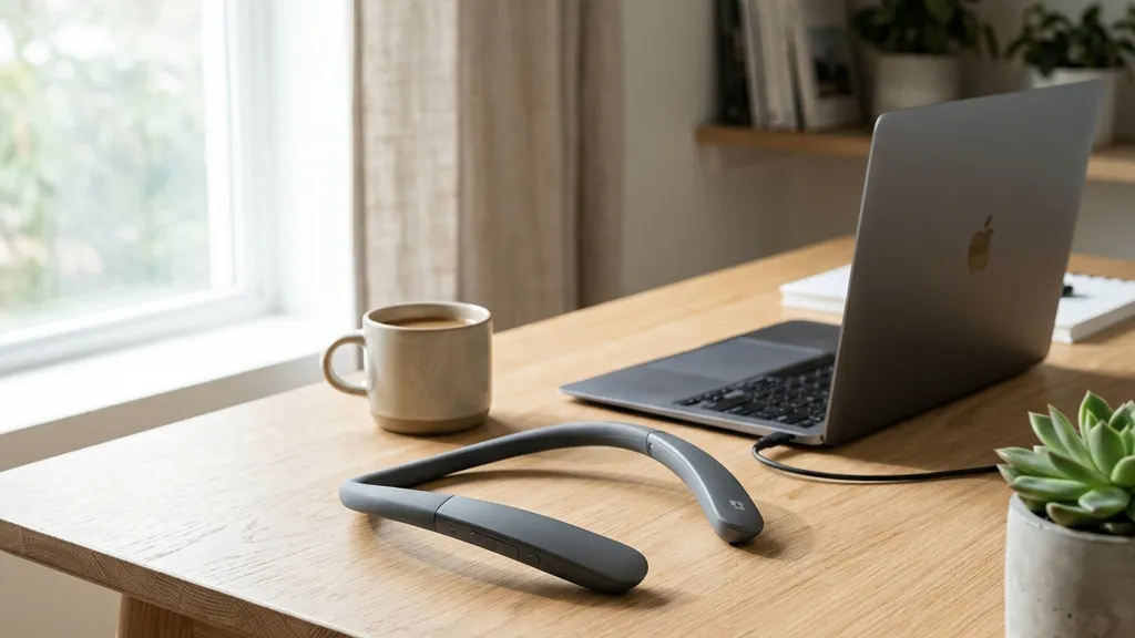 イヤホンの「耳の痛み」からついに解放！長時間のオンライン会議を快適にするソニーの超軽量ネックスピーカー