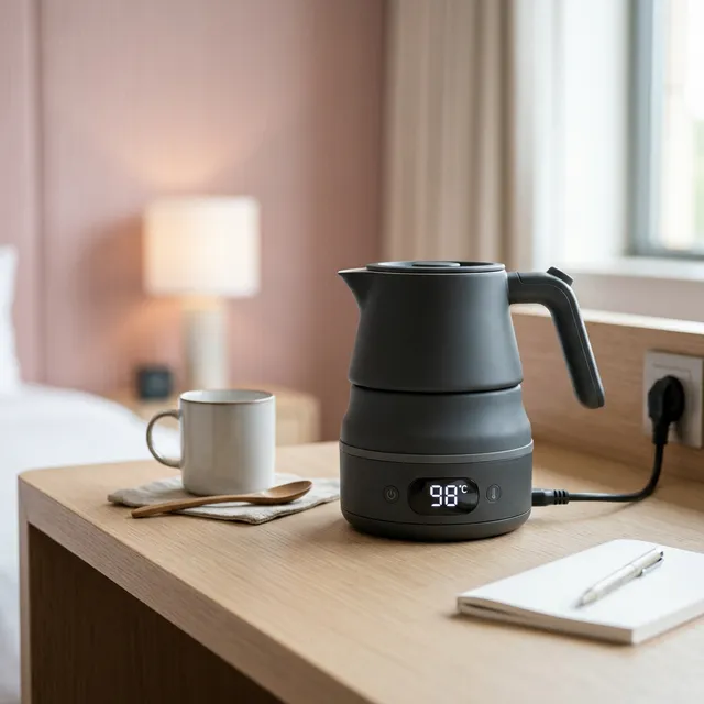 ホテルの「備え付けケトル」の不安を消す！折りたたみ式マイケトル