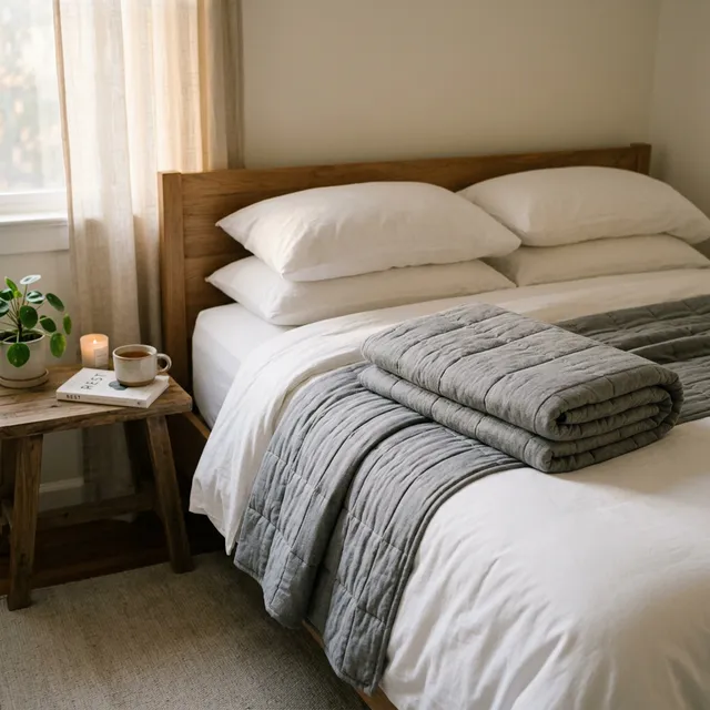 重い布団が極上の安心感に。YnM 加重ブランケットで手に入れる途切れない深い睡眠のアイキャッチ画像