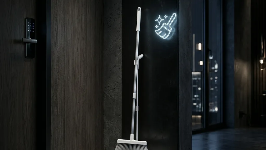出しっぱなしOKの自立ほうき。掃除機より早いマーナの相棒