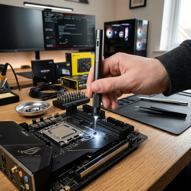 自作PCやデスク周りのDIYが劇的に楽になる！ペン型の小型電動ドライバー